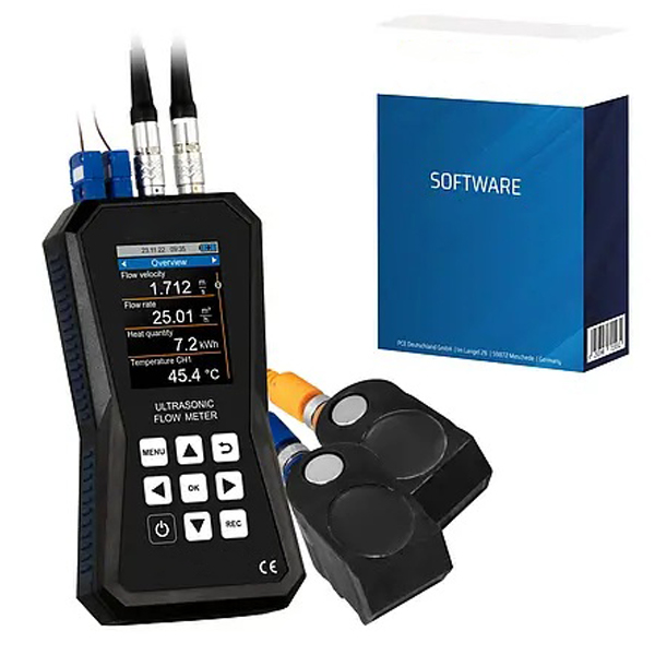 Portable Ultrasonic Flow Meter incl. software